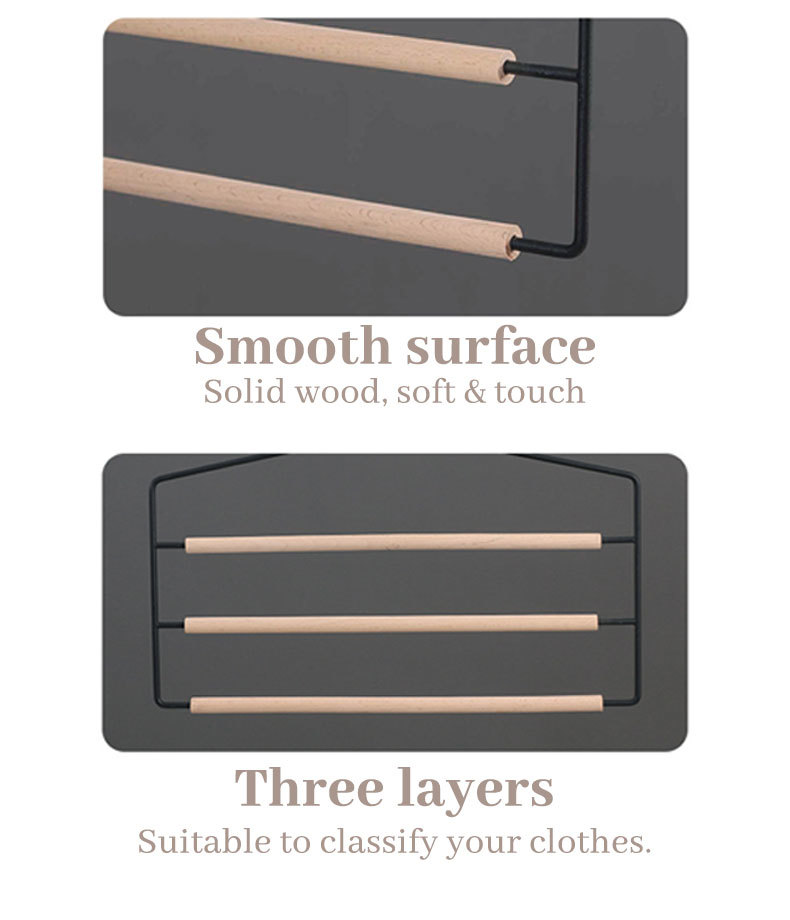Multilayer Solid Wood Pants Rack-8
